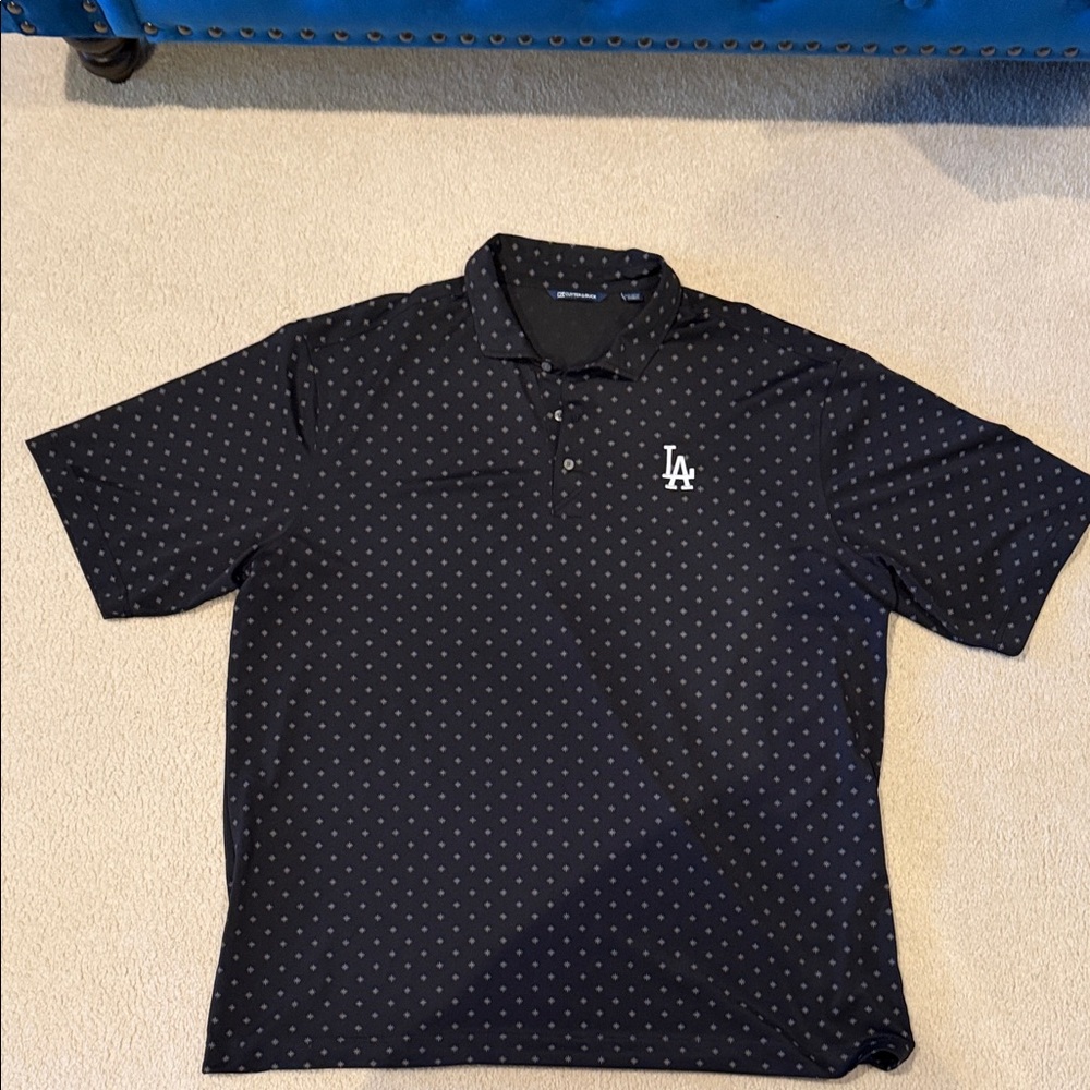Cutter & Buck LA Dodgers Performance Polo – Black – 2XT Tall